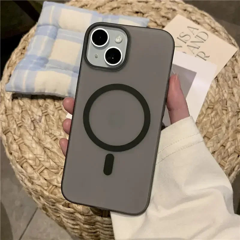 Ultra Thin Matte Magnetic Wireless Charger Case