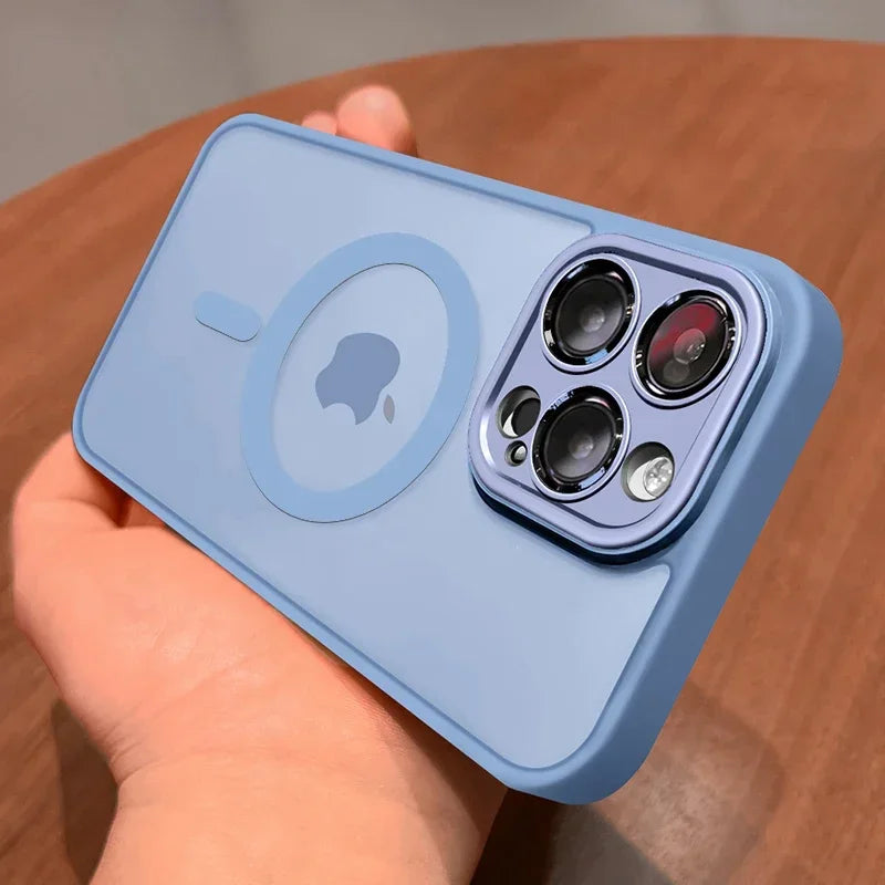 Magnetic Luxury Matte Translucent Armor Shockproof Case