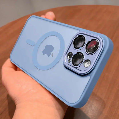 Magnetic Luxury Matte Translucent Armor Shockproof Case