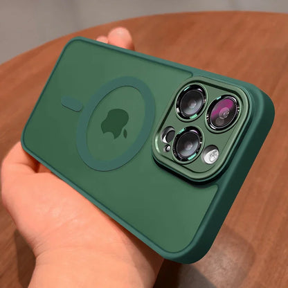 Magnetic Luxury Matte Translucent Armor Shockproof Case