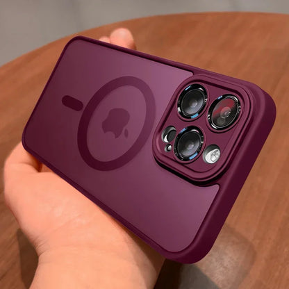 Magnetic Luxury Matte Translucent Armor Shockproof Case